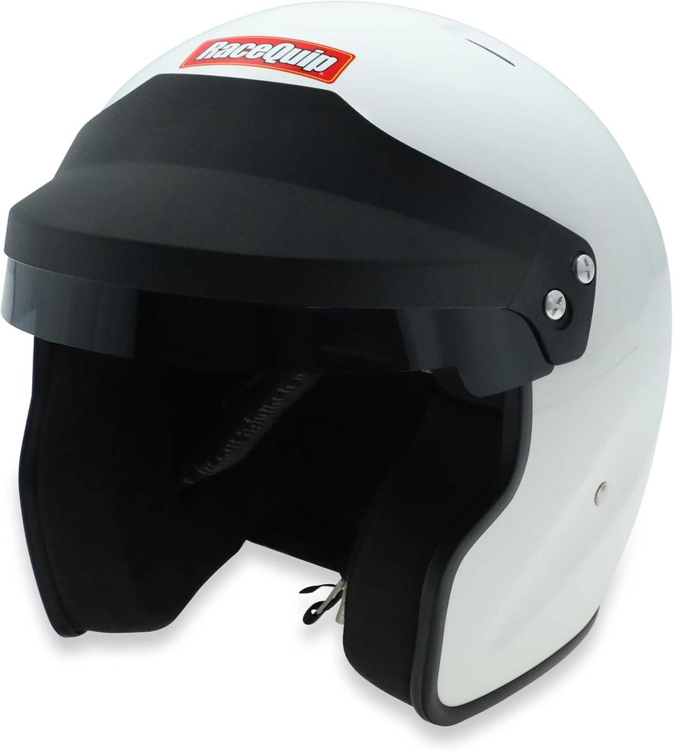 RaceQuip OF25 Open Face Racing Helmet (White, XL)