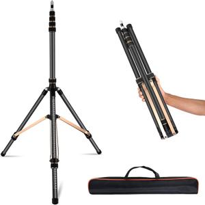 Soonpho Portable Stand for Light Carbon Fiber Adjustable 8.5ft Travel Light Stand with 180Reversible Leg,1/4"-3/8" Light Stand Adapter Lighting Tripod Stand Maximum Height 102"/260cm for Flash
