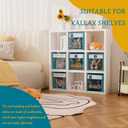 homyfort 11x11 Inch Storage Cube Bins, Fabric Cube Storage Organizer Baskets Box with Handles for Organizing Clothes, Toys, in Pantry, Closet Shelf, Nursery, Kids Room (Blue)