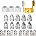 P-80 Plasma Cutter Torch Consumables, 24Pcs 1.5mm Cutting Torch Nozzle Tips Electrode Kits, For BTC800DP Plasma Cutter