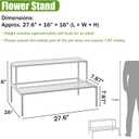 2-Tier Metal Plant Stand Indoor & Outdoor Plant Shelf Corner