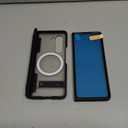 for Samsung Galaxy Z Fold 5 Case with New Integrate Thinner Pen Holder, Adjustable Metal Stand, for Round Shape Magsafe Accessories, Screen Protector,Translucent Clear Back Magnetic 2023-Black