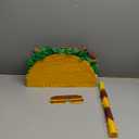 Sratte Taco Piata Set Mexican Birthday Party Decorations Cinco De Mayo Fiesta Theme Taco Pinata with Plastic Stick and Blindfold for Mexican Themed Party Supplies Favors, 15 x 8 x 3 Inches