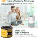 2 Pack AP-S0610L Pet Filter Replacement for MOOKA AP-S0610L Air Purifier, 3-IN-1 Hepa Filter, High-Efficiency Activated Carbon Air Filter for Pet Odor, Dander, Yellow