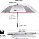 G4Free 68 Inch UV Protection Golf Umbrella Auto Open Vented Double Canopy Oversize Extra Large Windproof Sun Rain Umbrellas
