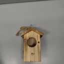 Hummingbird House for Outside Hanging - Small Bird Nesting Box for Hummingbird - Natural Wood Birdhouse with Perch - Outdoor Garden Decor & Bird Lover Gift (Dimensions 4.1*3.3*5.9 inch)