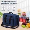 Electric Cooler for Car, Portable 25L Electric Cooler Outdoor Heating Food Warmer Bag Car Cooler Bag Soft Cooling for Camping Beach Travel Car, Car Cooler Plug in