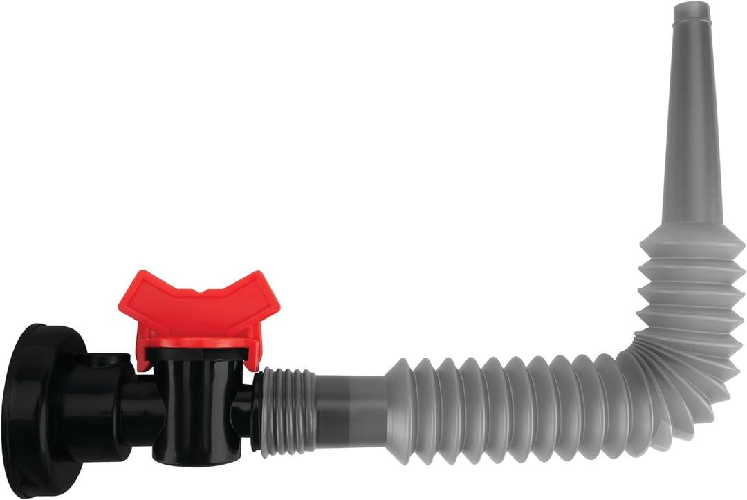 Performance Tool W4060 Flexible Funnel Spout - Mess-Free Fluid Transfer, Double-Threaded Cap, Air Bleed-Off Valve