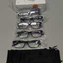 NORPERWIS Reading Glasses 5 Pairs Quality Readers Spring Hinge Glasses for Reading for Men and Women (5BLACK, 1.50)