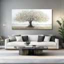 Yuaxker Tree of Life Wall Decor Gold Wall Art Large Landscape Art Modern Minimalist Canvas Painting for Living Room Bedroom Dining Room Office Home Decor 30x60 Inch