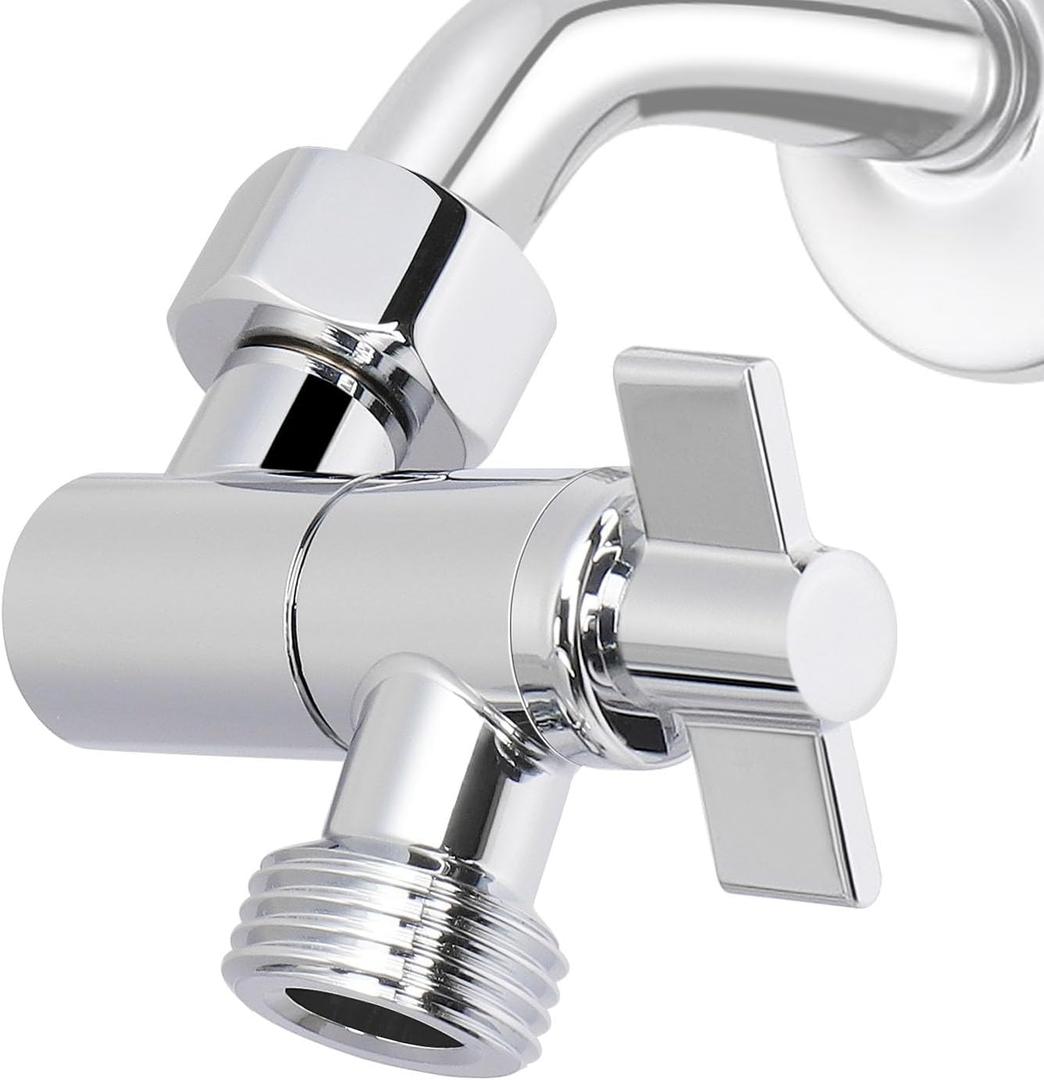 NearMoon Adjustable Shower Head Extension Adapter, SUS304 Stainless Steel Shower Arm Extension Connector for Shower Heads (Chrome Finish)