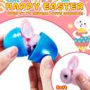30 Pack Prefilled Easter Eggs with Plush Bunnies,Pre Filled Easter Eggs with Stuffed Toys Inside,Easter Basket Stuffers for Kids,Easter Egg Hunt,Classroom Prize