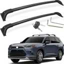 Autekcomma Heavy Duty Black Upgraded Roof Rack Crossbar Compatible for Toyota Grand Highlander Lexus TX 2024up All Grades.Max 260lb Loading Capacity with Metal Lockable Anti -Theft Locking Mechanism