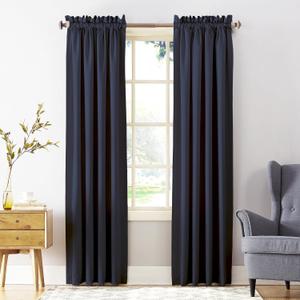 Sun Zero Barrow Energy Efficient Rod Pocket Curtain Panel Pair