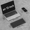 OMOTON Bluetooth Keyboard Compatible with Mac, Compact Wireless Keyboard Compatible with MacBook Pro/Air, iMac, Mac mini/Pro Laptop and PC, Dark Black