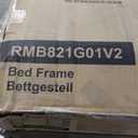 VASAGLE LED Bed Frame Queen Size, Queen Bed with Headboard and 4 Drawers, 1 USB Port and 1 Type C Port, Adjustable Upholstered Headboard 36.7/39.3 Inches, No Box Spring Needed, Light Gray URMB821G01