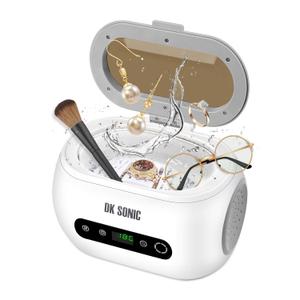 DK SONIC 42KHz Ultrasonic Cleaner with Digital Timer and Basket for Jewelry, Ring, Eyeglasses, Watchband, Coins, Small Metal Parts, Daily Necessaries, etc (600ML, 110V)