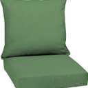 Arden Outdoor Deep Seat Cushion Set, 24 in x 24 in, Weather-Proof, Rain-Proof, Fade Resistant Patio Cushion for Chair, Sofa, and Couch Moss Green Leala