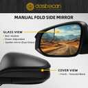 Dasbecan Left Driver Side Mirror Compatible with 2016 2017 2018 Toyota RAV4 Non-Heated Power Adjustable Manual Fold Door Mirror Black 3 Pins TO1320345 87940-0R210