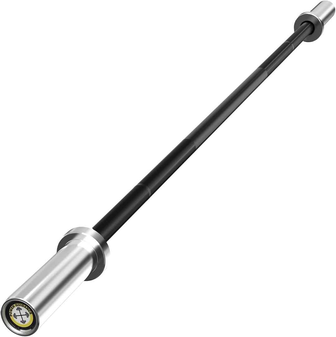 POWER GUIDANCE Chrome Olympic Barbell Bar, 2 Inch Weight Bar for lifting, Hip Thrusts,Universal Strength Training Bars 4ft/5ft/6ft