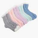 6pairs Thickened Warm Fleece Socks for Women Cozy Decorative Floor and Sleeping Socks for Autumn