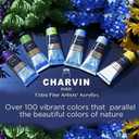 Charvin Extra Fine Professional Acrylic Paint - Tropical Green, 60ml Tube, Triple-Milled, Lightfast Pigments, Open Stock Artist Acrylic Paints in Nature-Inspired Hues (2.02 Fl Oz (Pack of 1))
