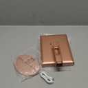 deweisn Dresser Mount Tri-Fold Lighted Vanity Mirror with 21 LED Lights, Touch Screen and 3X/2X/1X Magnification, Two Power Supply Modes Make Up Mirror,Travel Mirror (Rose Gold)