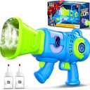 2 x Fart Gun Toy for kids: Fart Blaster with Real Fog Rings, 2 Scents, 2 Sound Effects & Color-Changing Lights, Anti-Backflow Design for Boy, Girl, Funny Prank Gift for Easter Birthday and Party Fun