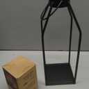 HPC Decor Modern Farmhouse Lanterrn Decor- Black Metal Candle for Summer Night- Lanterns w/Timer Flickering Candles for Living Room,Home,Indoor, Outdoor,Table,Fireplace Mantle Dcor