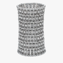 Szxc Womens Ballroom Rhinestone Stretch Cuff Bracelets Fit Wrist Circumference from 6.5" to 7.8" - Lead & Nickle Free