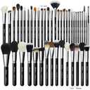 Makeup Artist MUST HAVES 42Pcs Makeup Brushes Set with Real Natural Goat Hair By BUEART DESIGN (42Pcs Matte Pearl Black)