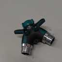 Hose Splitter 2 Way Heavy Duty - 2WAYZ Outdoor Faucet and Garden Hose Splitters - Durable Water Spigot Splitter Y Adapter - All-Metal Water Pipe Connector with Shut-Off Valve - 4" x 4" x 1.5"