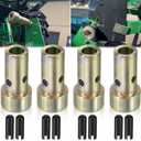 2-Pair Cat 1 Quick Hitch Adapter Bushings Set for Category I 3-Point Tractors Use with Quick Hitch System, Heavy Duty Steel Bushing Kit with Roll Pins