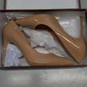 COLETER Women's 4 Inch Pumps Pointy Toe Wedding Dress Shoes Slip on Stiletto Pumps 7.5