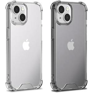 Pack of 3 2 Pack iEugen Compatible with iPhone 15 Pro Max Case Clear,Transparent [Military Grade Drop Protection] Slim Shockproof Phone Shockproof Bumper Slim Protection Cover Women Men 2023,Clear+Black