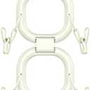 Plush Doll Hanging Storage Rope Display Rack with 13 Clips Wall Hanging Organizer for Keychain Plushies, Mini Toys Holds up(White)