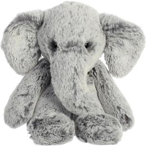 Aurora Snuggly Sweet & Softer Elephant Stuffed Animal - Comforting Companion - Imaginative Play - Gray 9 Inches