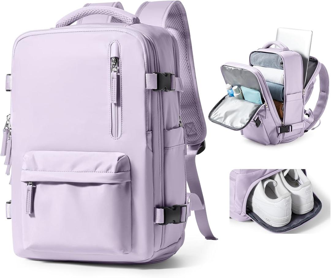 VGCUB Large Travel Backpack Bag for Women Men,Carry on Backpack,17 Inch Laptop Business Work Waterproof Backpack with Laptop Compartment,Person Item Flight Approved,Mochila de Viaje,Purple VGCUB Large Travel Backpack Bag for Women Men,Carry on Backpack,17 Inch Laptop Business Work Waterproof Backpack with Laptop Compartment,Person Item Flight Approved,Mochila de Viaje,Purple