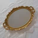 Gold Vintage Oval Centerpiece Trays