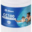 CC100 Pool Filter Cartridge, Compatible with CC100, Clean & Clear CCRP100, R173215, Predator-100, Posi-Clear PXCRP 100, PAP100, C-9410,FC-0686, 100 Sq. Ft, Heavy Duty 5 Oz+ Trilobal Fabric