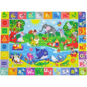 Baby Play Mat for Floor, Non-Slip Playmat for Toddlers & Infants, Extra Thick Large Padded Educational ABC Kids Rug for Crawling & Playing Super Soft Plush Surface to Keep Safe (40"x60")