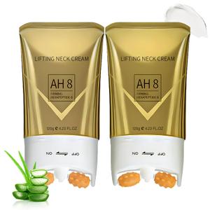 PEAQ Neck Firming Cream, PEAQ AH-8 Firming Lifting Neck Cream with Roller, Lifting Loose Skin, Smooths Wrinkles & Moisturizing Skin Care (2)