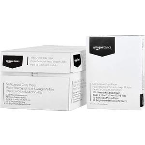 Amazon Basics Multipurpose Copy Printer Paper, 20 lb, 8.5 x 11 Inches, 10 Reams (5,000 Sheets), 92 Bright White