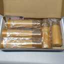 Flickering Flameless Candles 9 Pcs, Battery Operated Candles with Remote Timer, Realistic Pillar LED Candles for Home Decor (Gold)