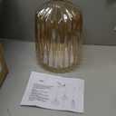 Pendant Light Fixture Amber Glass Kitchen Lighting 7.87" Modern Hanging Pendant Lights for Island Dining Room Bedroom