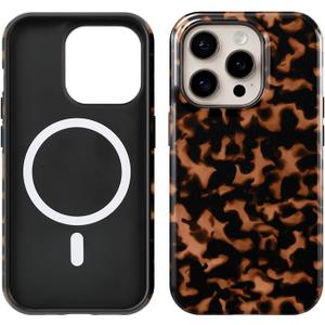 Compatible with iPhone 15 Pro Max Case [Compatible with MagSafe] -Shockproof Protective Slim Soft TPU Cover Phone Case 6.7" (Turtle Shell, iPhone 14 Pro 6.1")