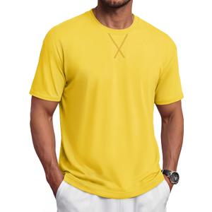 TACVASEN Men's T-Shirts Premium Cotton Short Sleeve Crew Neck T Shirts Casual Soft Loose Fit Tee Shirts