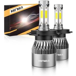 𝖧𝟦/𝟫𝟢𝟢𝟥 Bulbs 6500K Cool White, Backup Plug-N-Play with Cooling Fan Waterproof Off Road Lights, Pack of 2