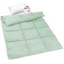 ZPECC Toddler Down Alternative Comforter, 39x47 Hypoallergenic Baby Blanket Quilt, Soft Breathable Lightweight All Season Kids Duvet Insert for Crib Stroller Cot Daycare, Green Stripe