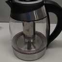 Chefman Electric Kettle, 1.8L 1500W, Hot Water Boiler, Removable Lid for Easy Cleaning, Auto Shut Off, Boil-Dry Protection, Stainless Steel Filter, BPA Free, Borosilicate Glass Electric Tea Kettle (Black)